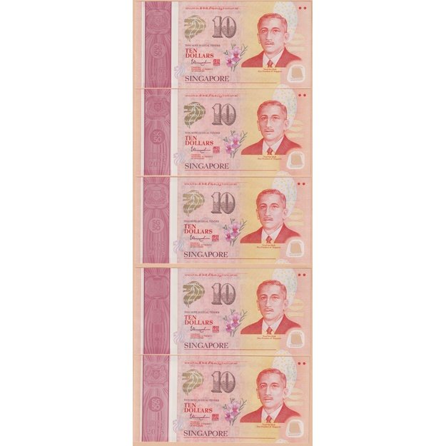 Singapūras 6 banknotų 2015 rinkinys p#56-61 50 valstybės kūrimo metų UNC