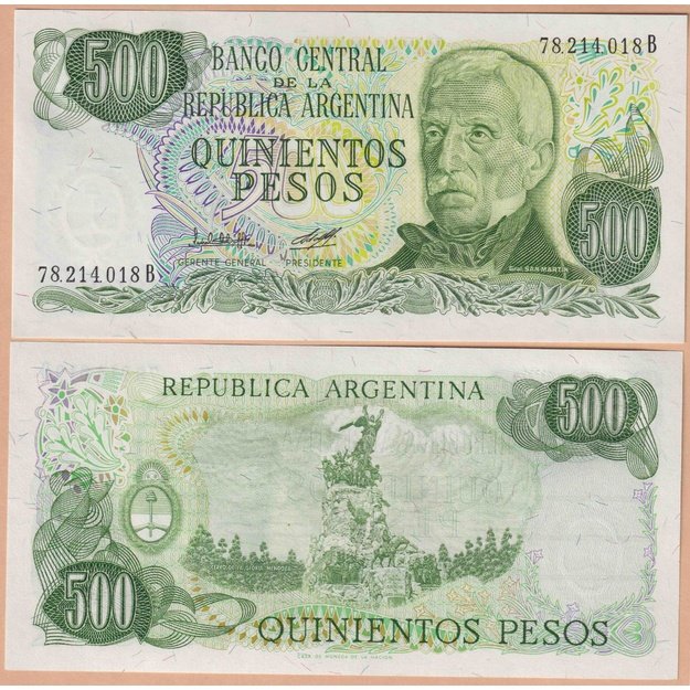 Argentina 500 pesų 1977-1982 p#303b(2) UNC