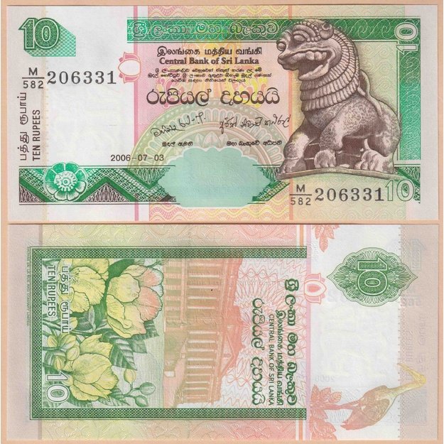 Šri Lanka 10 rupijų 2006 p#108f UNC