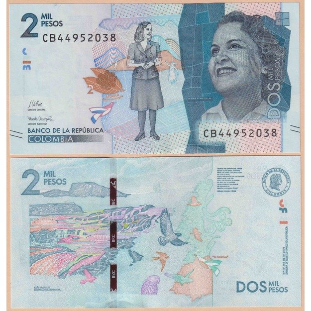 Kolumbija 2000 pesų 2021 p#458 UNC