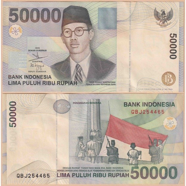 Indonezija 50000 rupijų  2002 p#139d UNC
