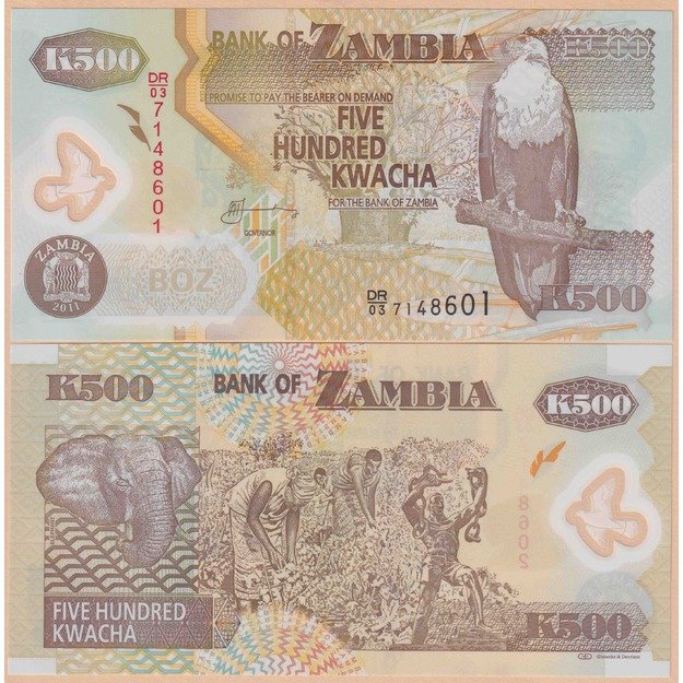 Zambija 500 kvačų 2011 p#43h UNC