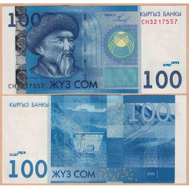Kirgizstanas 100 somų 2009 p#26a UNC