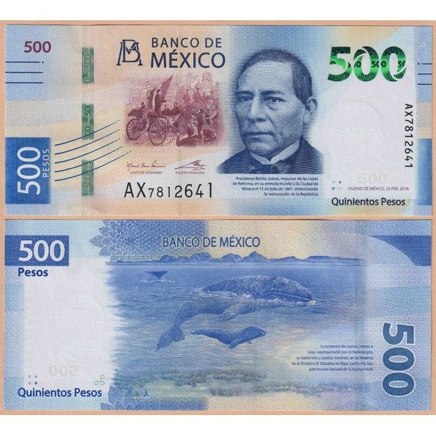 Meksika 500 pesų 2018 p#W136 UNC