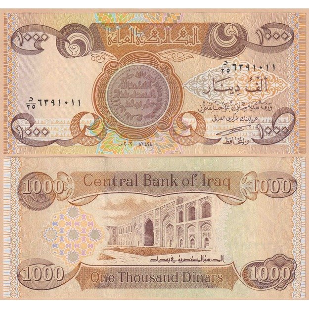 Irakas 1000 dinarų 2003 p#93a UNC