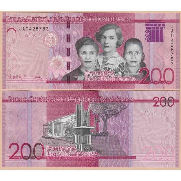 Dominikos Respublika 200 pesų 2024 p#191 UNC