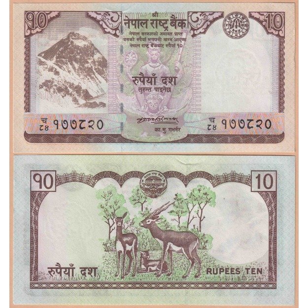 Nepalas 10 rupijų 2008-2009 p#61a UNC