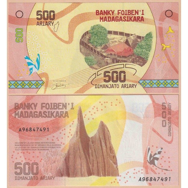 Madagaskaras 500 ariarių 2017 (2025) p#99(3) UNC
