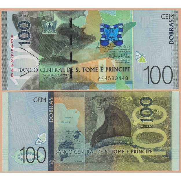 San Tomė ir Prinsipė 100 dobrų 2016 p#74 UNC