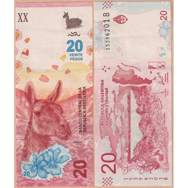 Argentina 20 pesų 2017 p#361(1) UNC