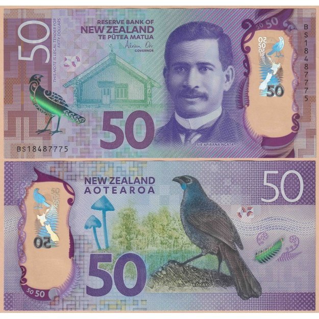 Naujoji Zelandija 50 dolerių 2018 p#194 UNC