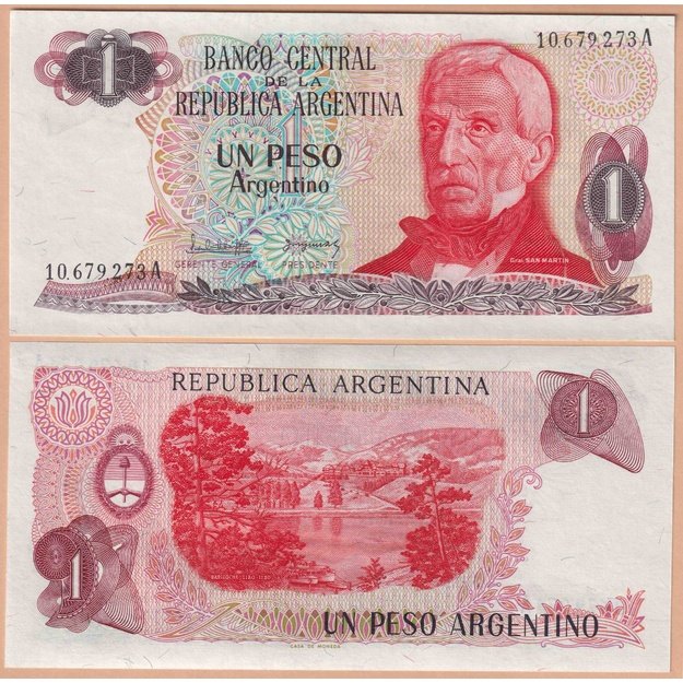 Argentina 1 pesas 1983-1984 p#311a(1) UNC