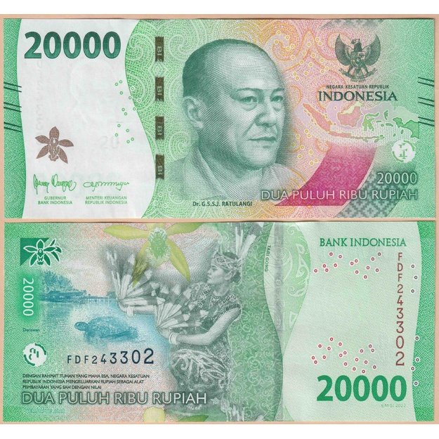 Indonezija 20000 rupijų  2026 p#W166 UNC
