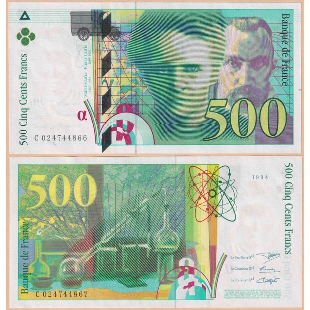 Prancūzija 500 frankų 1994 p#160a UNC