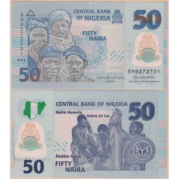 Nigerija 50 nairų 2023 p#40 UNC