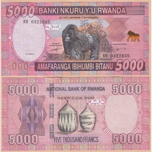 Ruanda 5000 frankų 2014 p#41 UNC