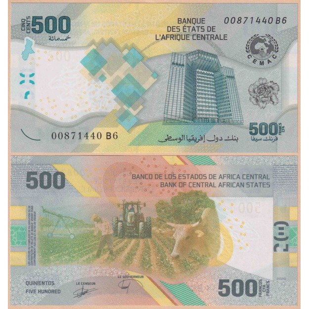 Centrinės Afrikos Valstybės 500 frankų 2020 p#W700 UNC