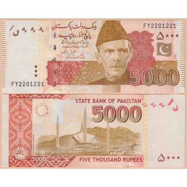 Pakistanas 5000 rupijų 2023 p#51 UNC