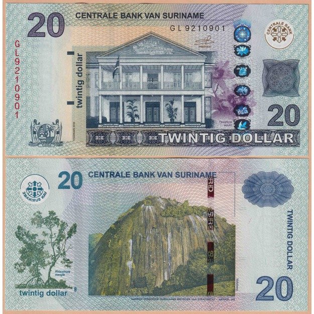 Surinamas 20 dolerių 2019 p#164 UNC