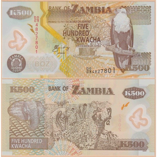 Zambija 500 kvačų 2009 p#43g UNC