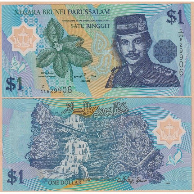 Brunėjus 1 ringitas  2008 p#22 UNC