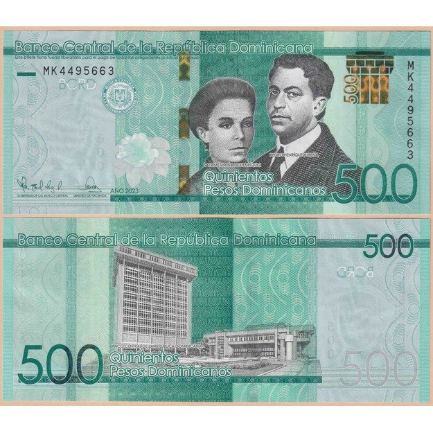 Dominikos Respublika 500 pesų 2023 p#192 UNC