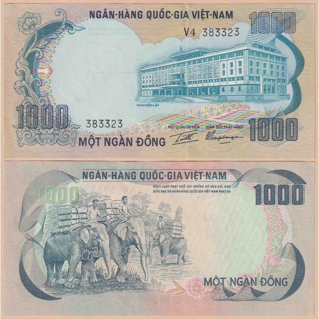 Pietų Vietnamas 1000 dongų 1972 p#34 UNC
