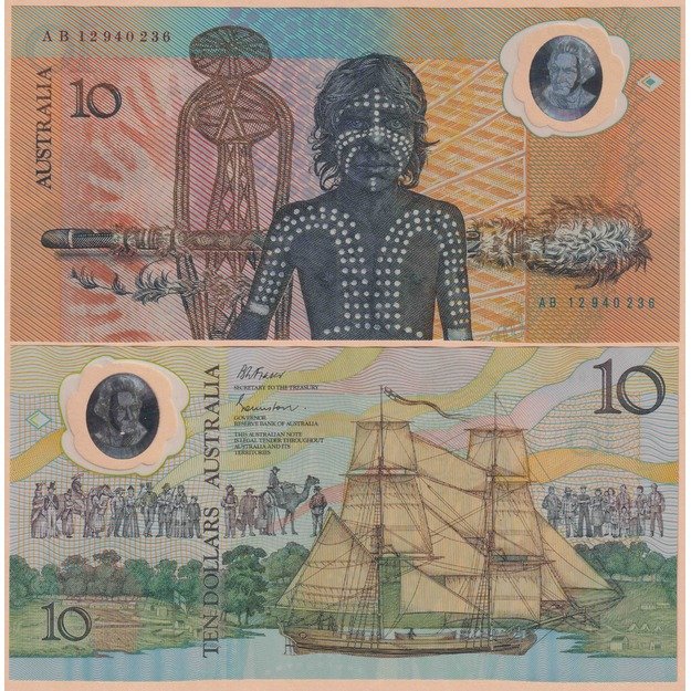 Australija 10 dolerių 1988 p#49b dviejų šimtų metų sukaktis įsikūrus Australijoje UNC