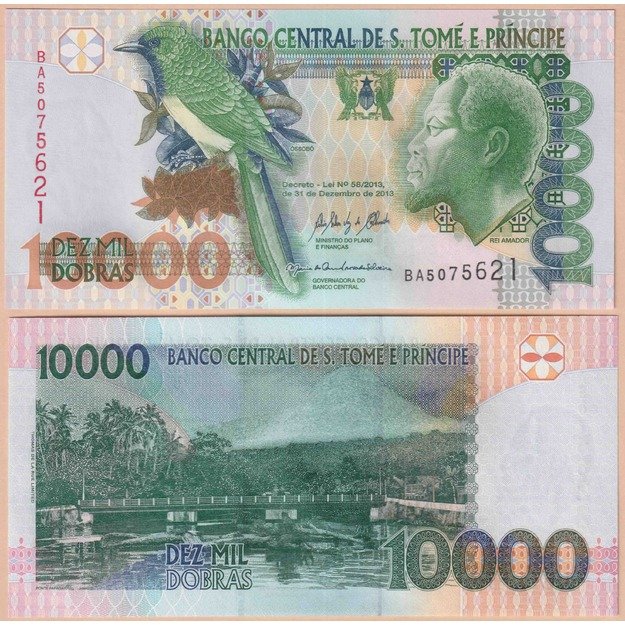 San Tomė ir Prinsipė 10000 dobrų 2013 p#66d UNC