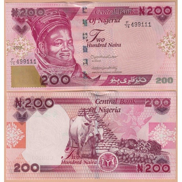 Nigerija 200 nairų 2026 p#W47 UNC