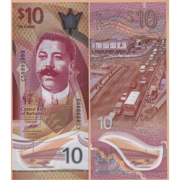 Barbadosas 10 dolerių 2024 p#W82 UNC