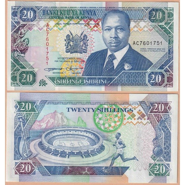 Kenya 20 shillings 1993 p#31a UNC