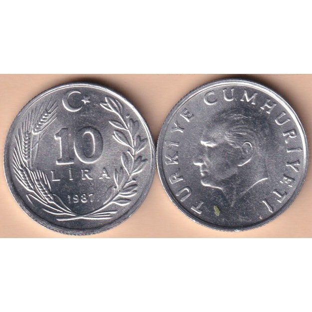 Turkija 10 lirų 1987 km#964 UNC
