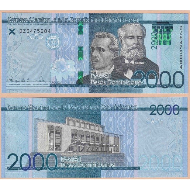 Dominikos Respublika 2000 pesų 2021 p#194 UNC