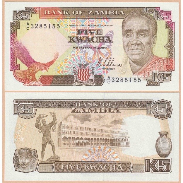Zambija 5 kvačos 1989 p#30 UNC