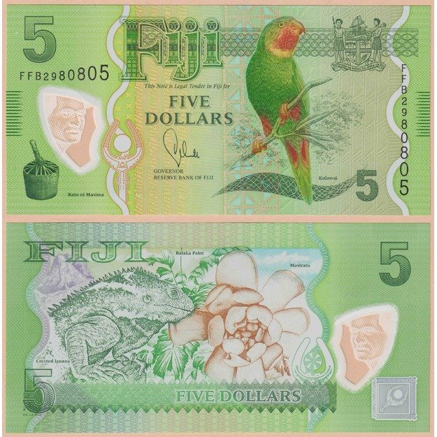 Fidžis 5 doleriai 2012 p#115a(1) UNC