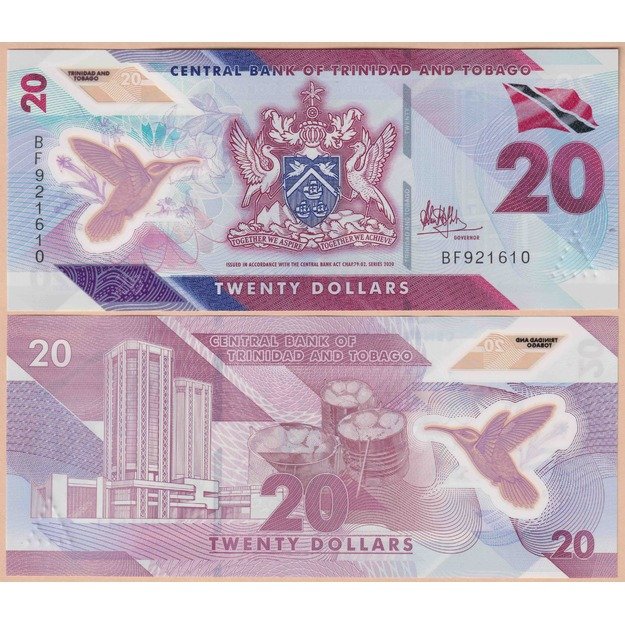 Trinidadas ir Tobagas 20 dolerių 2020 p#W63 UNC