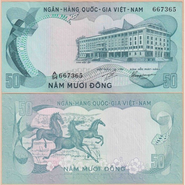 Pietų Vietnamas 50 dongų 1972 p#30 aUNC