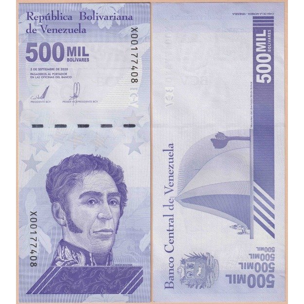  Venesuela 500 000 bolivarų 2020 p#113r REPLACEMENT UNC