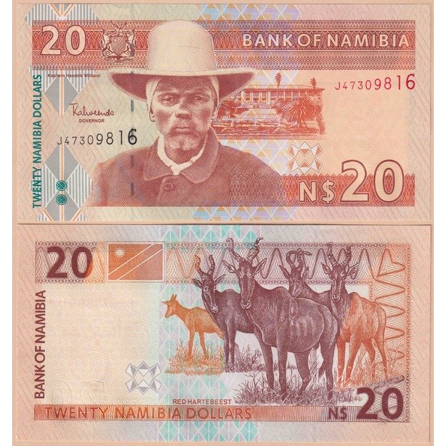 Namibija 20 dolerių 2002 p#6b UNC