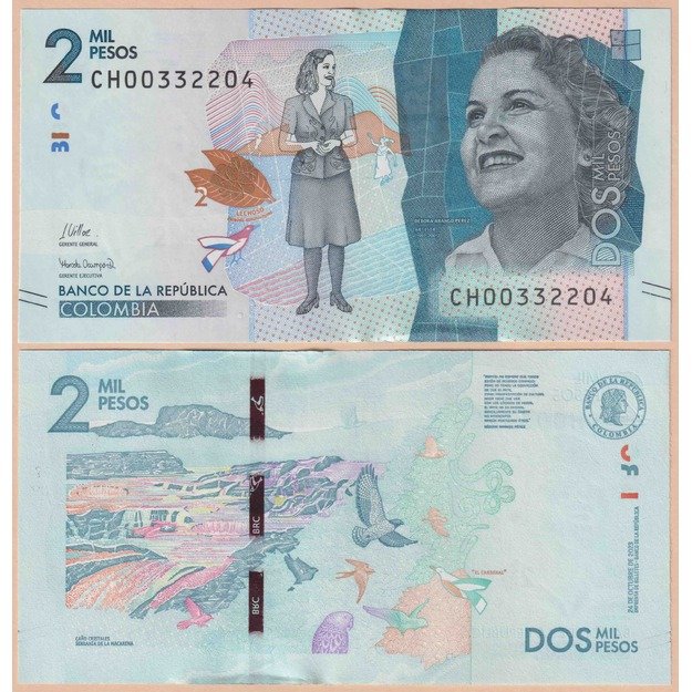 Kolumbija 2000 pesų 2023 p#458 UNC