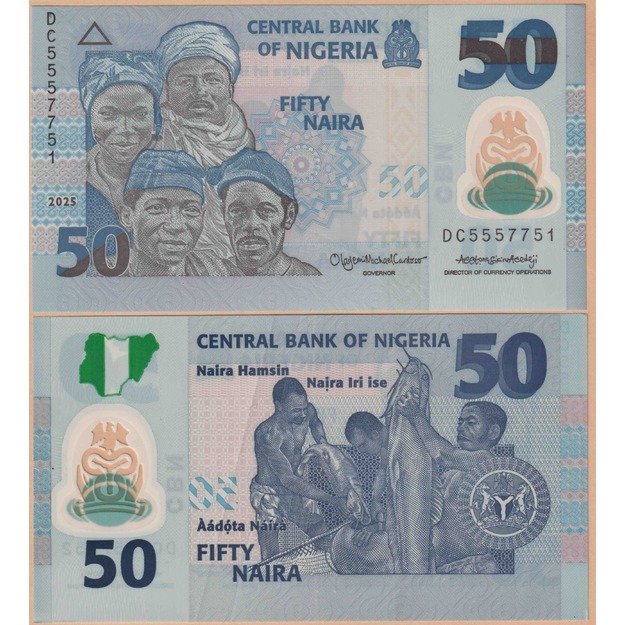 Nigerija 50 nairų 2025 (2) p#40 UNC