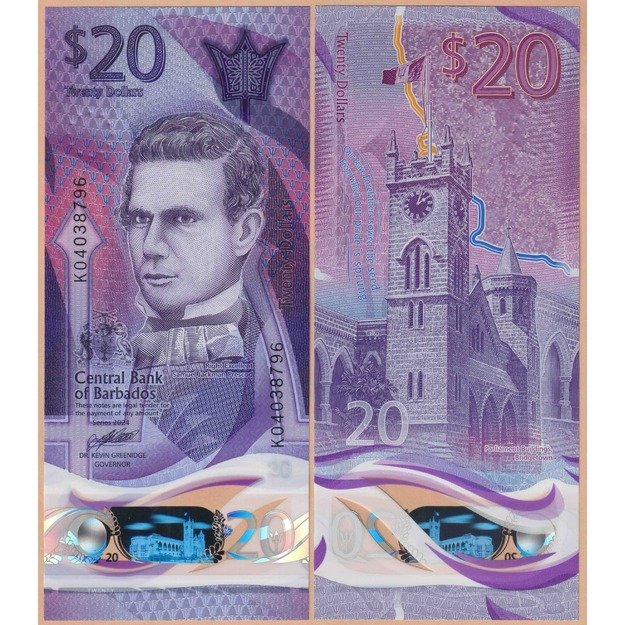 Barbadosas 20 dolerių 2024 (2)  p#W83 UNC