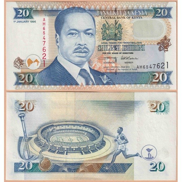 Kenya 20 shillings 1996 p#35a UNC