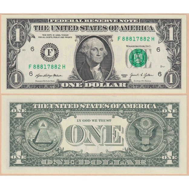 Jungtinės Amerikos Valstijos 1 doleris 2021 "F" p#W549 UNC