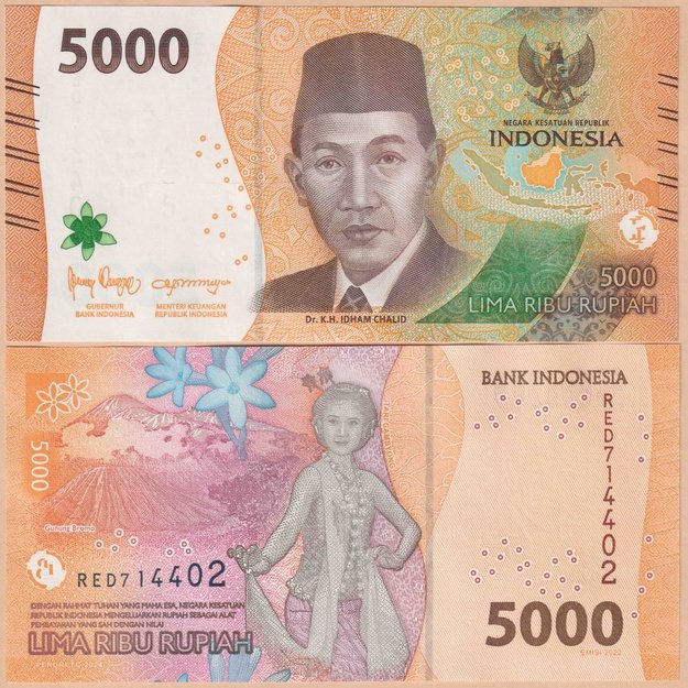Indonezija 5000 rupijų  2024 p#W164 UNC
