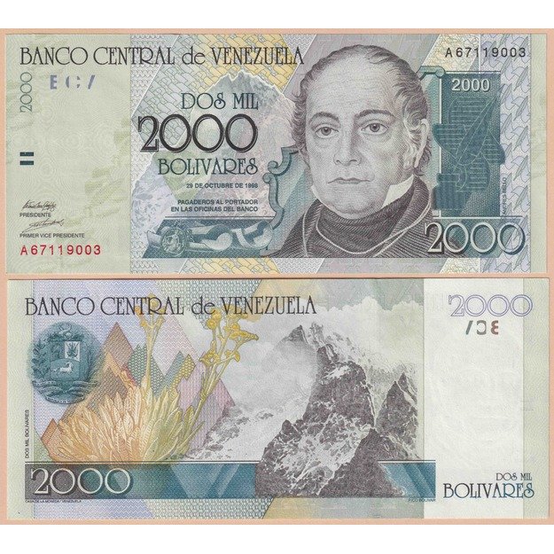 Venesuela 2000 bolivarų 1998 p#80 UNC