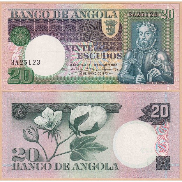 Angola 20 eskudų 1973 p#104 UNC