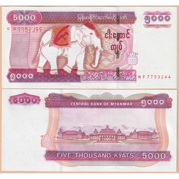 Mianmaras 5000 kijatų 2014 p#83 UNC