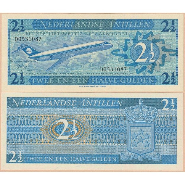 Nyderlandų Antilai 2.5 guldeno 1970 p#21 UNC